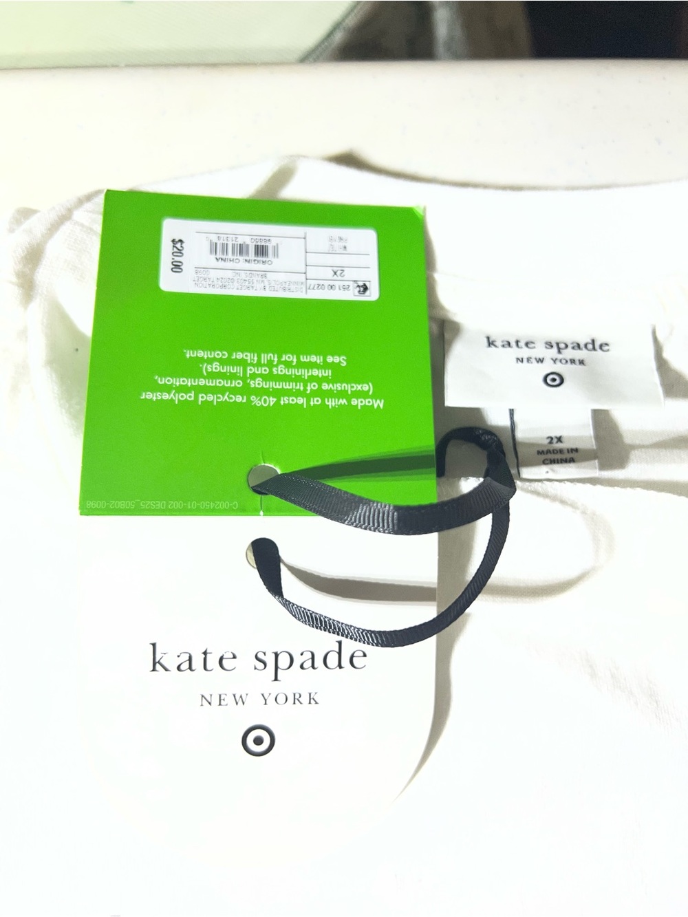 Kate Spade New York x Target Graphic Tee "champagne & french fries" NWT 2X - Picture 8 of 8